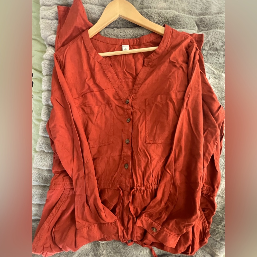 Old Navy XL women’s jump suit.  Burnt orange.